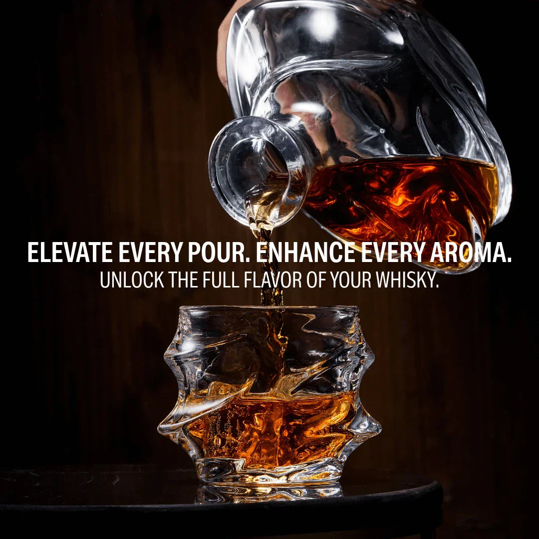 Service de verres et carafe en cristal japonais Storm